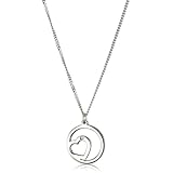 Love Peace and Hope Silver Heart Pendant With 