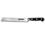 R H. Forschner by Victorinox 8-Inch Wavy Edge Bread Knife, Black POM Handle