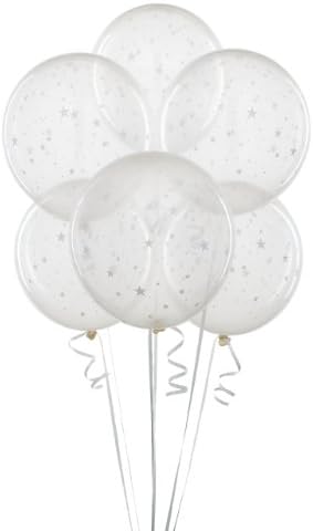 Clear Balloons with Stars