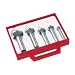 Magafor 436 Series Cobalt Steel Single-End Countersink Set, Uncoated (Bright) Finish, 3 Flutes, 90 Degrees, Round Shank