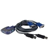 IOGEAR MiniView Micro 2-Port USB KVM Switch w/Cables