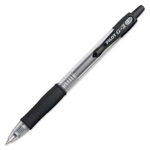 Pilot G2 Ultra Fine Point Black Gel Ink Pens, Dozen Box, 31277