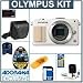 Olympus E-PM2 Mirrorless Digital Camera Body, White - Bundle - with 32GB Class 10 SDHC Card, Carry Case, Cleaning Kit for Optics & Camera, 6' HDMI Cable, LCD Screen Protector, USB 2.0 Card Reader, Memory Card Wallet, Class On Demand Black Card