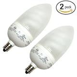 Sylvania 25986 9-Watt Compact Fluorescent B10 Light, 2 Pack