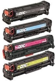 Toner Cartridge for HP CC530A CC531A CC532A CC533A Compatible LaserJet Toner Set Series CM2320 CP2025 (2Black,1Cyan,1Yellow,1Magenta) Free Fedex Shipping