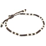 M.Cohen Brown Wax Cord With Sterling Silver De