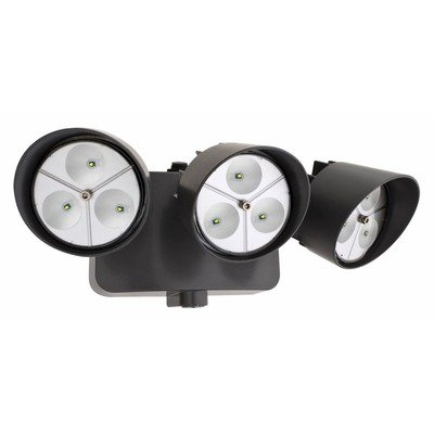 Dusk to Dawn Three Head LED Floodlight in Bronze