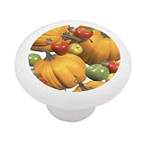 Apple and Pumpkin Cascade Decorative High Gloss Ceramic Drawer Knob