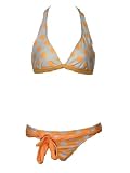 Surfside Sun Yellow Polka Dot Bikini w/Tie Belt S
