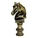 Horse Head Antique Brass Finial