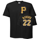 MLB Pittsburgh Pirates Andrew McCutchen Official Name & Number T-shirt by Majestic (Black, Large)
