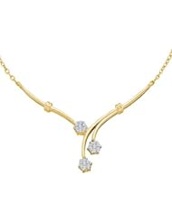 0.25CT-DIA FLOWER NECKLACE