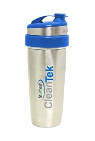 Fit & Fresh Cleantek Stainless Steel Shaker Cup, Stainless Steel, 26-Ounces