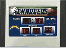 San Diego Chargers 6.5" x 9.5" Scoreboard Alarm Clock