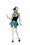 Mad Hatter Tea Party Hostess Sexy Adult Storybook Halloween Costume Skimpy Fairytale Ladies Outfit Leg Avenue