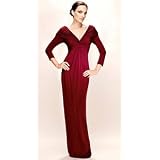 TADASHI JERSEY TWIST-FRONT GOWN