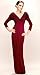 TADASHI JERSEY TWIST-FRONT GOWN