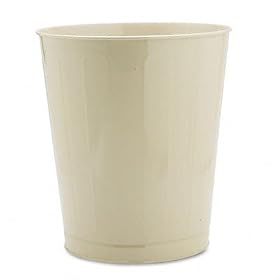 Fire-Safe Steel 11-Gallon Round Wastebasket, 15.75Diax18H, Almond URIWB44AL by United Receptacle