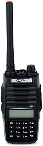 TONFA TF-Q5 5W VHF+UHF 136-174+400-480MHz 256 Memory Channel Walkie Talkie FM Radio Flashlight VOX Scan Two Way Radio Hand Held Mobile Ham Amateur Radio Transiver 2 Pack and Retevis Speaker Mic 2 Pack