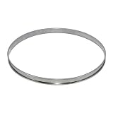 De Buyer - 3091.24 - Cercle à tarte rond en inox, ht. 2 cm, bord roulé - Diamètre 24
