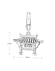 Temple - Platinum Plated Silver Charm