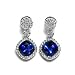 18K White Gold Tanzanite and Diamond Earrings