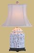 Classic Traditional Formal Quality Lighting - 22" Porcelain Scallops Tea Jar Oriental Style Fine Table Lamp