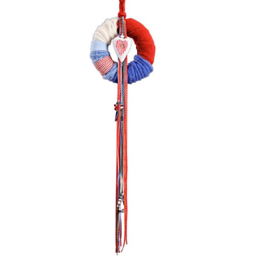 Türkranz / Kranz m. Filz und Förmchen rot-blau 