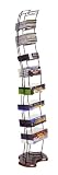 Atlantic 92835378 Wave 108 CD/72 DVD/BluRay/Games Wire Multimedia Tower Black Steel with Cherry Wood Base