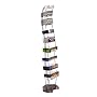 Atlantic 92835378 Wave 108 CD/72 DVD/BluRay/Games Wire Multimedia Tower Black Steel with Cherry Wood Base