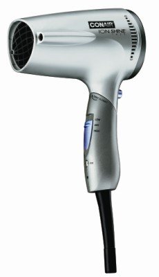 Conair Ion Shine Dryer 1875 Watt Travel Folding (3-Pack) with Free Nail File