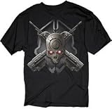T-Shirt: Halo 3 ODST Helljumpers Skull Cross Guns, Adult Large