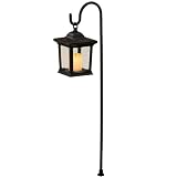 Konstsmide Assisi 7323-000 Solarlaterne (B: 14cm T: 14cm H: 100cm, 1 gelbe LED) rostfreier Edelstahl