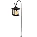 Konstsmide Assisi 7323-000 Solarlaterne (B: 14cm T: 14cm H: 100cm, 1 gelbe LED) rostfreier Edelstahl