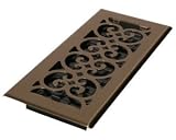 Decor Grates 4 x 10 Antique Brass Plated Floor Register