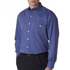 Buy Bill Blass Premium Mens Wrinkle Free End on End Shirt with Pocket - French Blue by A&E Designs