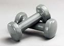Fitnesshantel 2 x 1350 g, grau, Kunststoff/Eisen, kunststoffummantelt