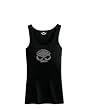 Harley-Davidson&reg; Women's Sleeveless Skull Tank Top. Rhinestone embellishments. 99083-09VW