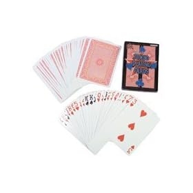  Jumbo 5x7 Inch Deck Playing Cards w/Jokers