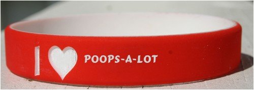 I Love Poops-a-lot Custom Wristband