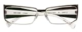 Authentic Alain Mikli A0520 22 A052022 Black/White Semi-Rimless Titanium Eyeglasses 55mm
