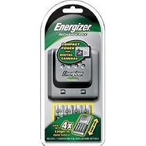 Energizer Compact Digital Camera Charger With 4 AA NiMH Rechargeable Batteries
