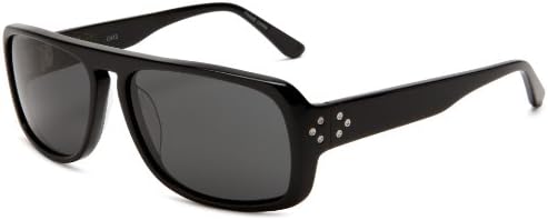Converse Heritage Men's Reinvented Rectangle Sunglasses,Black Frame/Grey Lens,One Size