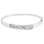10k White Gold Diamond Twist Bangle Bracelet (3/4 cttw, I-J Color, I3 Clarity)