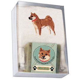 Single Gift Box with Shiba Inu Soap and Towel