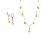 31pvtM1wICL. SL160  Citrine Earrings & Necklace Set