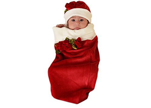 Velour Rose Set - Red with Red Roses, Infant: 0-3 Months