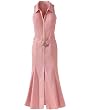 Snap-front belted dress