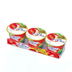 【送料無料】グリコ 朝食りんごヨーグルト75g×3個パック 《6セット》