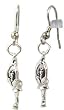 Sterling Silver Ice Skating Figure Skater Earrings 925